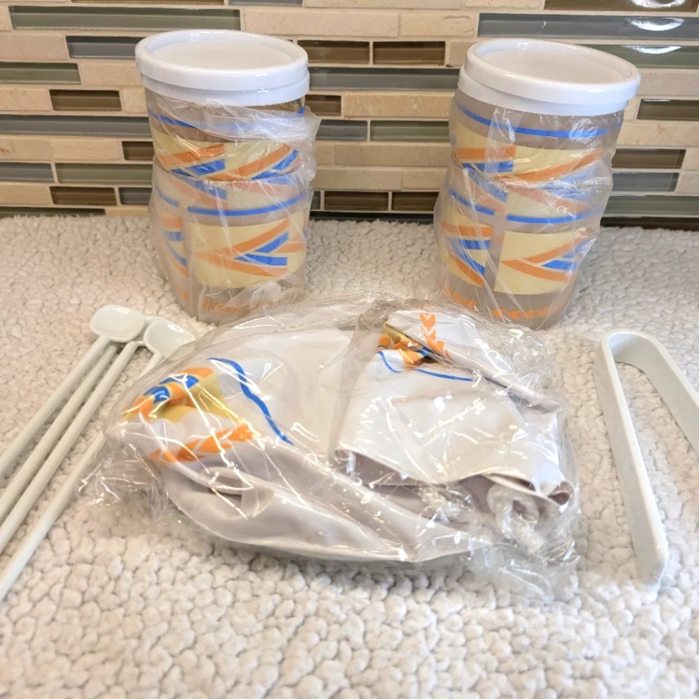 14 Piece Vintage Inflatable Ice Bucket Set New In Box From Revco Drug